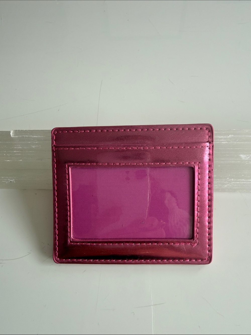Bloomingdales Metallic Pink credit Card and ID Holder